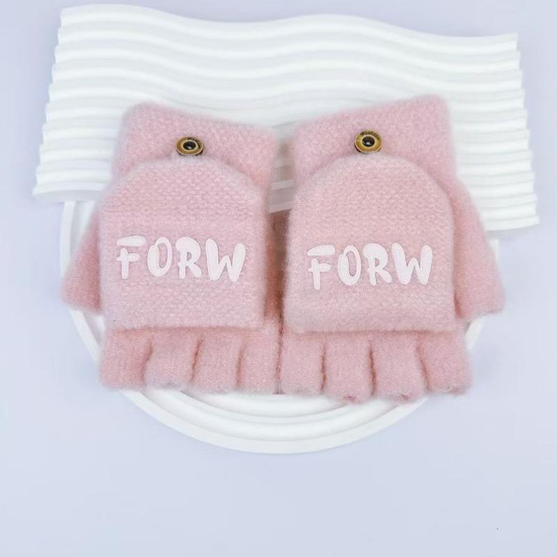 手袋 レディース 秋冬 スマートフォン対応 防寒 グローブ かわいい アニマル 刺繍 ニット 手袋 ミトン ..