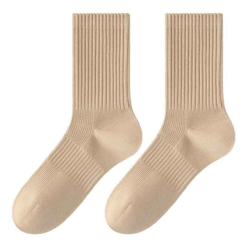 靴下 メンズ 男性用 カジュアルソックス 無地 ミドル丈 コットン 吸汗 200N 青年 中年 少年 黒 白 グレ..