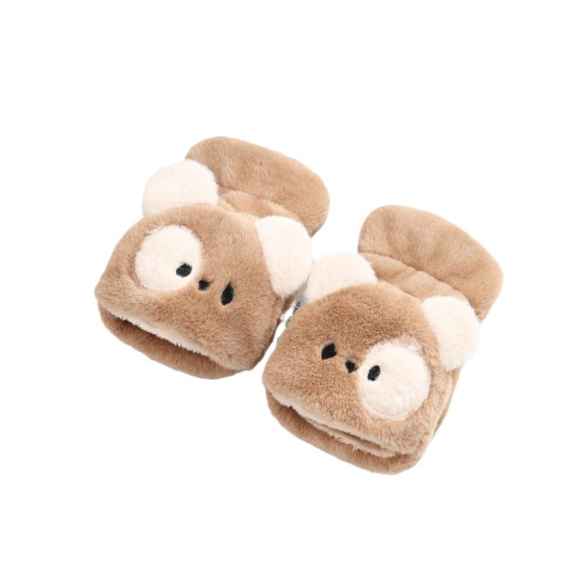 手袋 レディース 秋冬用 防寒 グローブ スマートフォン対応 二重厚手 ハーフフィンガー 指なし 手袋 ミ..