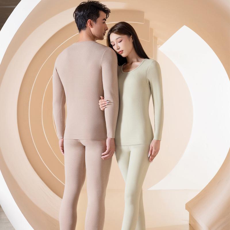 インナー レディース メンズ 発熱 あったか 上下セット 肌着 長袖Tシャツ レギンス ズボン下 部屋着 ルームウェア 静電気防止 抗菌 厚手 黒 ピンク系 グレー(x2)