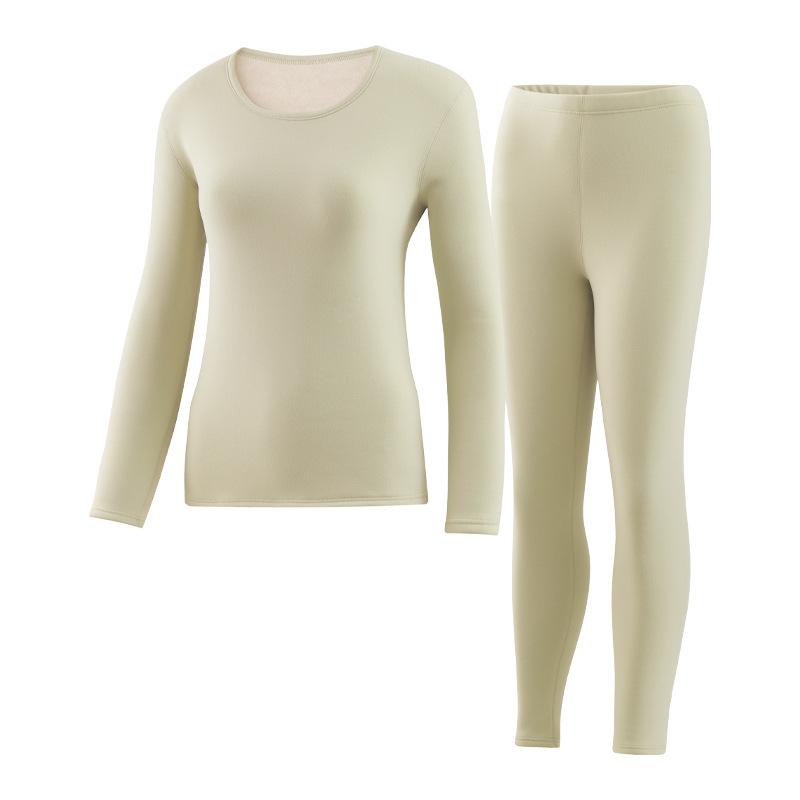 インナー レディース 発熱 保温 あったか 厚手 裏起毛 秋 冬 上下セット カットソー 肌着 ポリエステル 無地 部屋着 普段使い