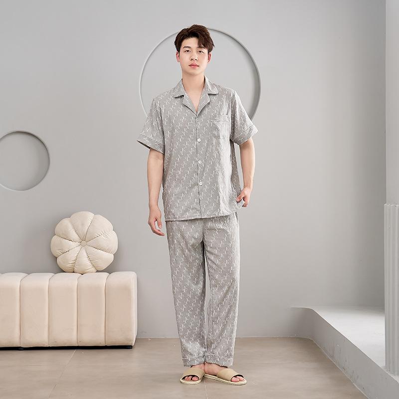 パジャマ メンズ 男性用 上下セット 雲朵綿 高級感 柔らかい 快適 部屋着 寝間着 ルームウェア 薄手 半..