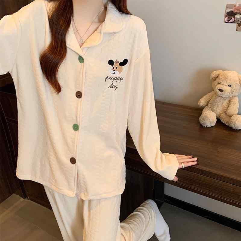 パジャマ レディース ルームウェア 上下セット 冬 長袖 海島綿 暖かい 厚手 薄手 部屋着 寝間着 婦人 ..