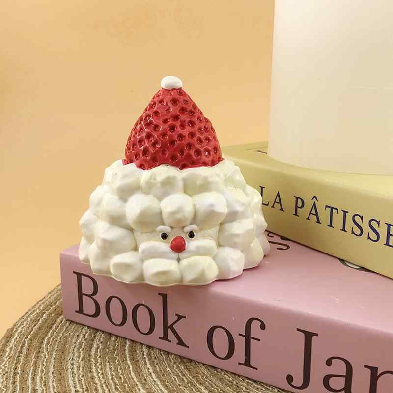 ケーキ型 クリスマス ストロベリー 帽子 シリコンモールド アロマキャンドル 石膏 ムース ケーキ アイ..