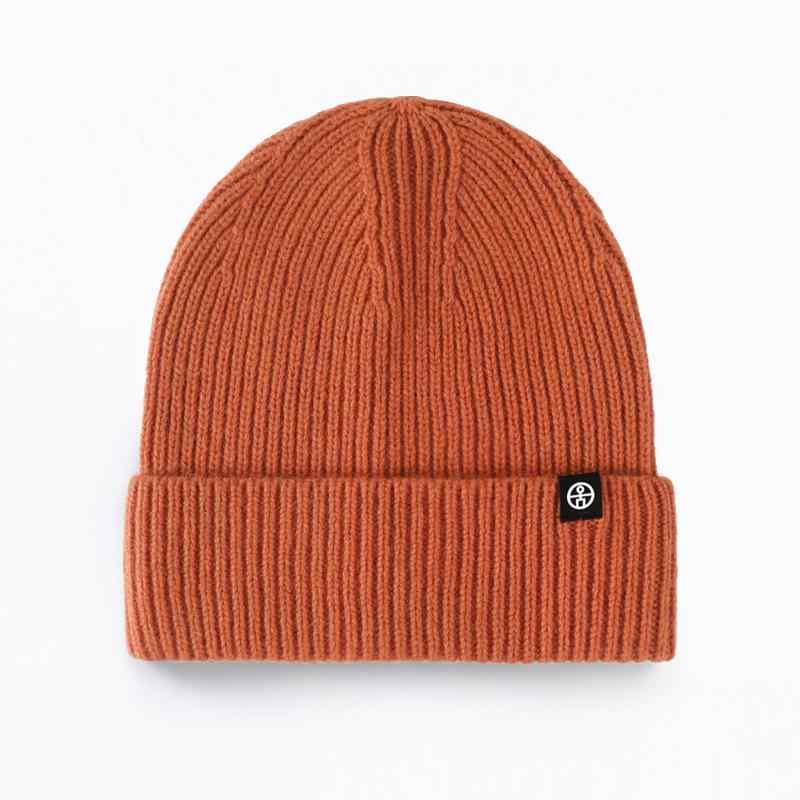 ニット帽 防寒 男性用 ウール スキー ビーニー 北欧風 耳当て付き あったかグッズ オレンジ ホワイト ..