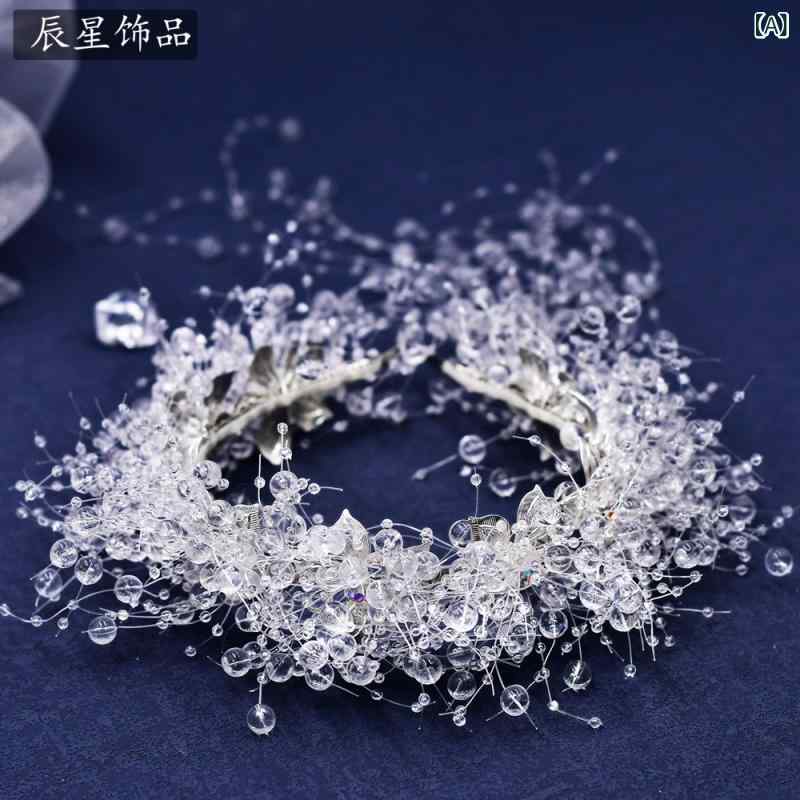 ヘアアクセサリー レディース ティアラ シルバー 人工水晶 髪飾り 結婚式 パーティー 舞台 ステージ ブライダル 発表会 ヘッドドレス 銀色 ヘッドバンド フ...
