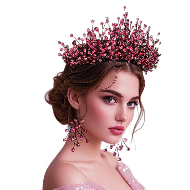 ヘアアクセサリー レディース ウェディング ブライダル 髪飾り ヘッドドレス ラインストーン ティアラ ..