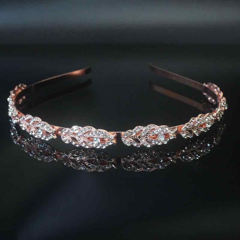 ヘアバンド レディース ローズゴールド 合金 髪飾り クリスマス ティアラ ラインストーン ヘアアクセサ..