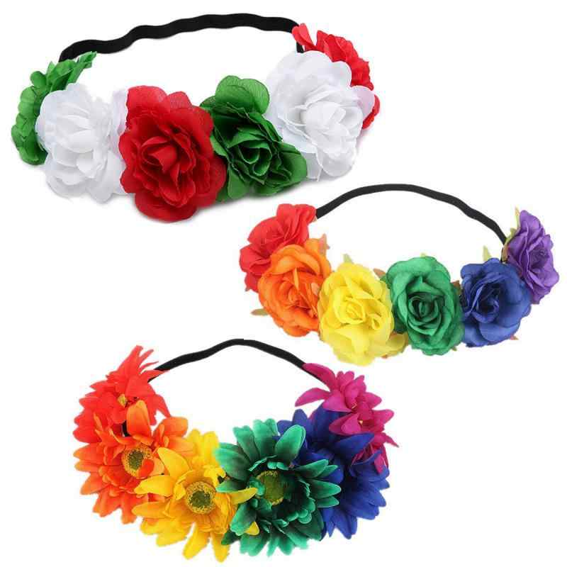 ヘアバンド レディース 花柄 クリスマス パーティー イベント 布製 花飾り 髪飾り 中東 独立包装