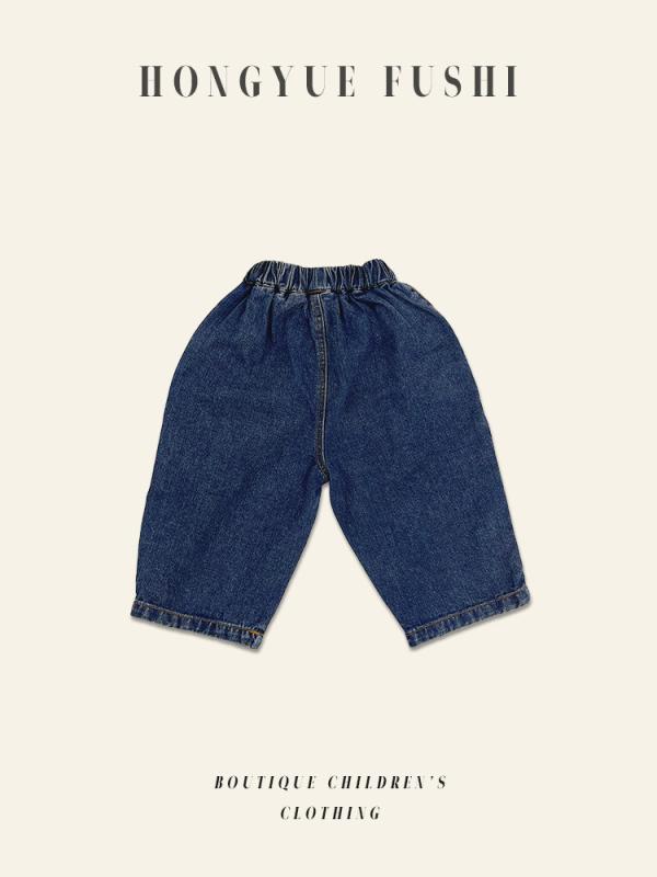 キッズ デニムパンツ 春秋 男女兼用 子供用 ジーンズ ロングパンツ カジュアルパンツ 綿100% ジーパン ..