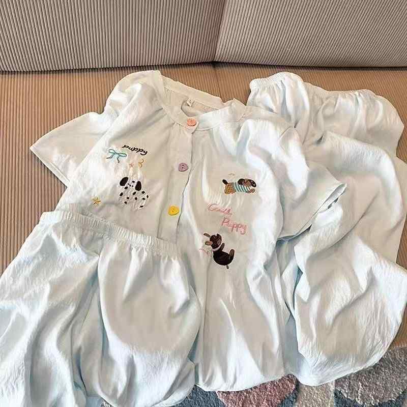 ルームウェア レディース かわいい 半袖ショートパンツ 長ズボン 3点セット パジャマ 上下セット クラ..