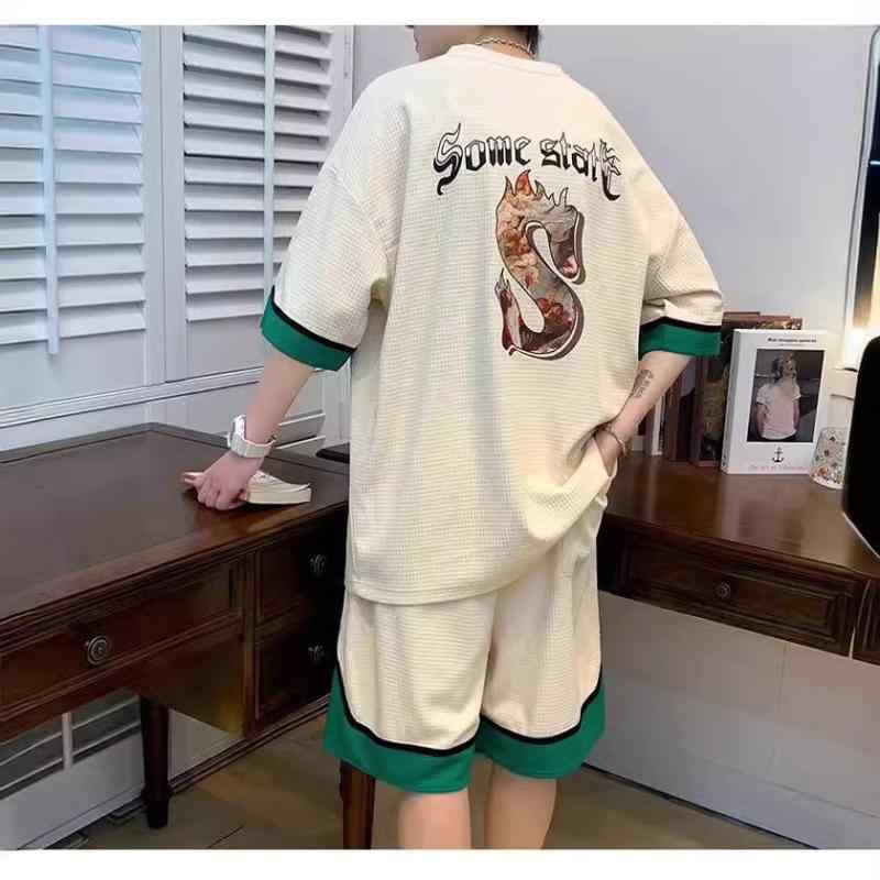 メンズ スポーツウェア セットアップ 半袖Tシャツ ショートパンツ 男性用 普段使い 部屋着 アウトドア ポリエステル100％ 黒 緑 ベージュ系