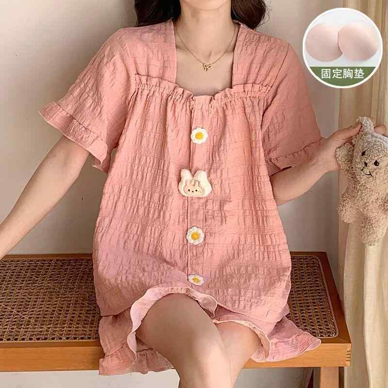 パジャマ レディース 半袖 ショーパン 上下セット 部屋着 ルームウェア 接触冷感 雲朵綿 かわいい 花柄..