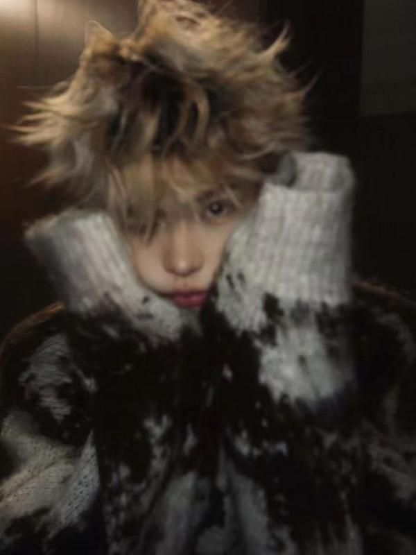 ニット メンズ 韓国風 秋冬 鹿毛絨 刷毛 柔らかい クルーネック プルオーバー セーター ゆったり レト..