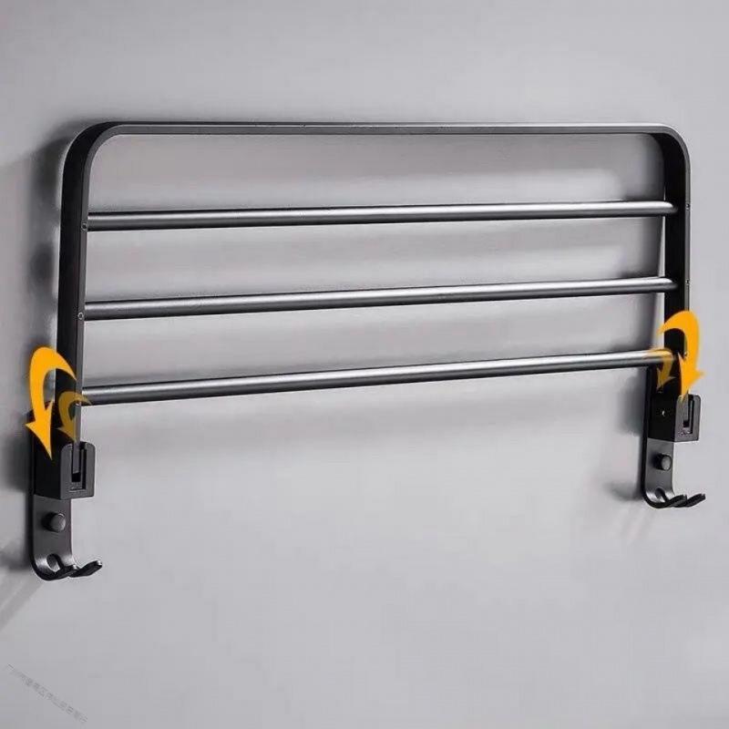 タオルラック レディース メンズ 壁掛け式 バスルーム 収納棚 トイレ 浴室 アルミ製 タオル掛け シング..