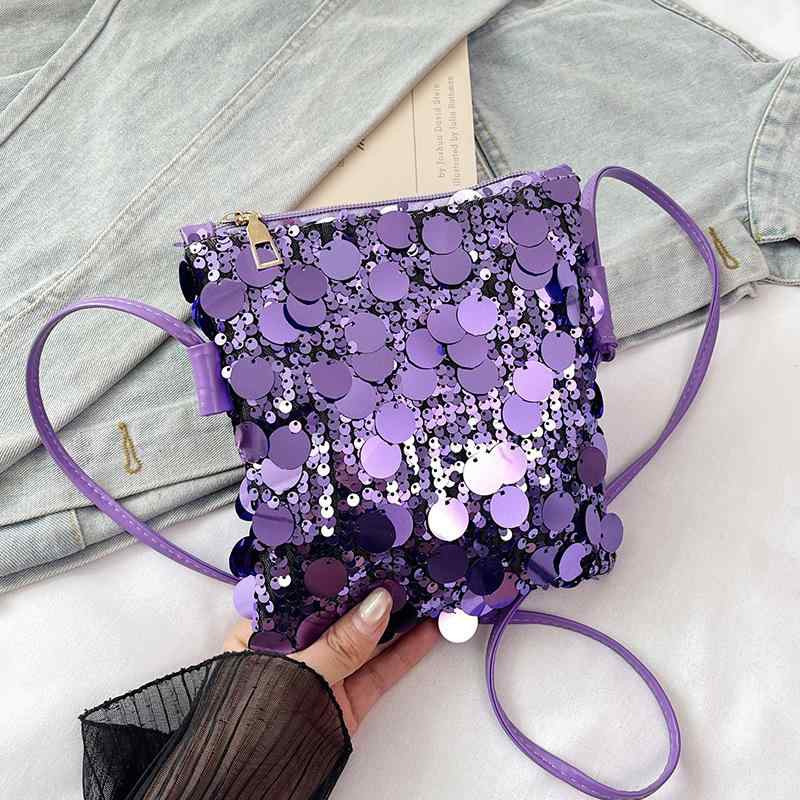 バッグ レディース ミニ ショルダーバッグ スパンコール スクエア シルバー 銀色 ブラック 黒色 ゴール..