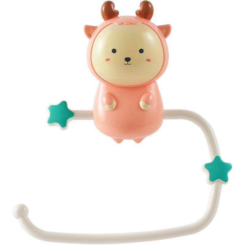 タオル キッズ 壁掛け収納 フック カートゥーン アニマル 多用途 子供部屋 洗面所 かわいい ピンク 小..