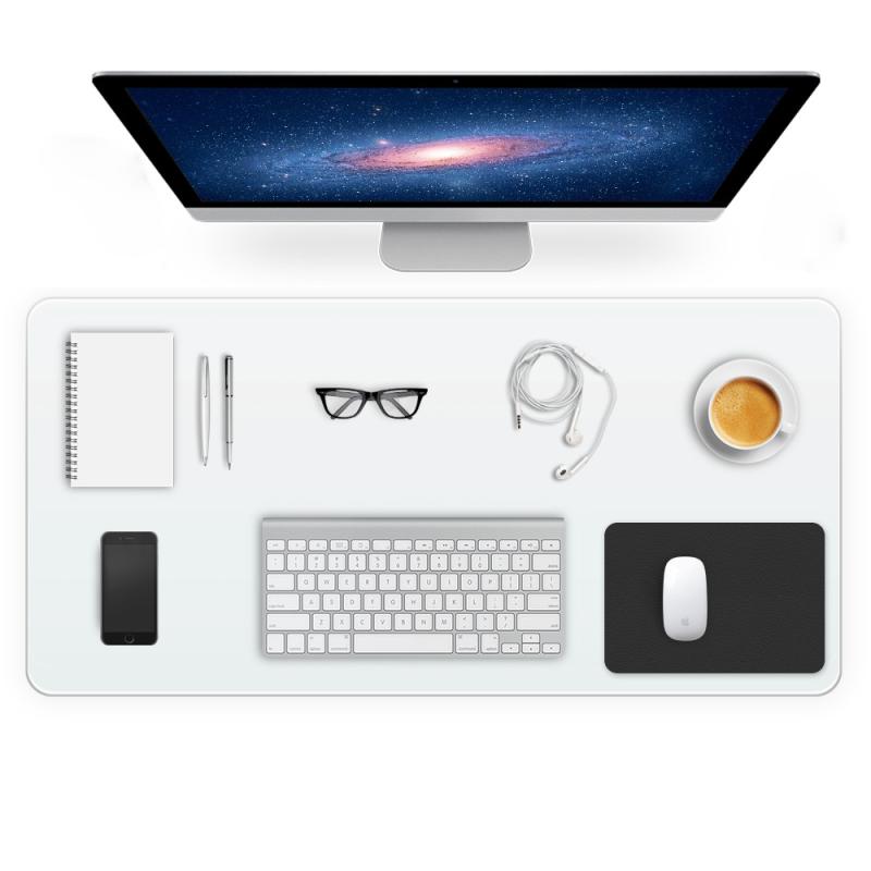 テーブルクロス デスクマット 透明 磨りガラス風 PVC製 防水 防汚 耐摩耗 キズ防止 学生 事務 無味 円角 汚れ防止 長方形 カスタマイズ可能(x2)