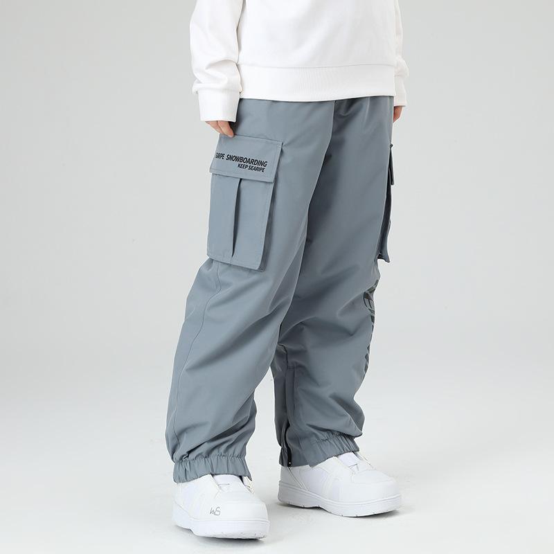 スキーウェア 男女兼用 スノーボード パンツ 防風 防水 保温 撥水 ルーズフィット ウィンタースポーツ ..