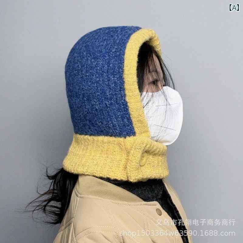 バラクラバ レディース ニット帽 秋冬 防寒 ネックウォーマー 一体型 帽子 女性用 暖かい あったか 寒..