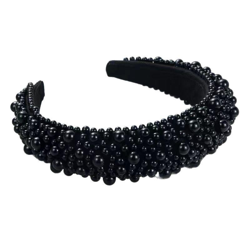 ヘアバンド レディース ファッション ヘッドバンド パール風 幅広 高見え 高め イミテーションパール ..