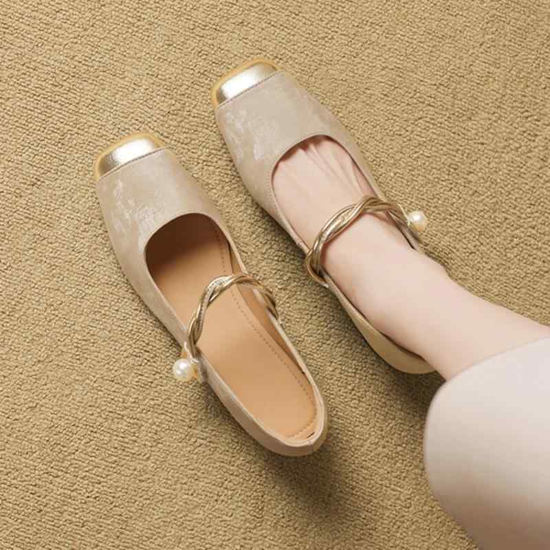 パンプス レディース マリージェーン 本革 羊革 スクエアトゥ 太ヒール ミドルヒール 3cm 春夏秋冬 無..