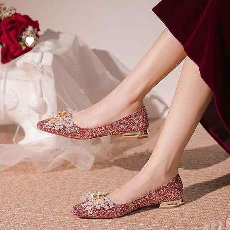 ウェディングシューズ レディース フラットシューズ 花嫁 ブライダルシューズ 厚底 ローファー スクエ..