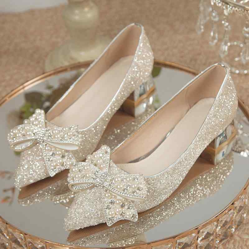 ウェディングシューズ レディース ブライダルシューズ フラット ローヒール 痛くない 歩きやすい 妊婦 ..