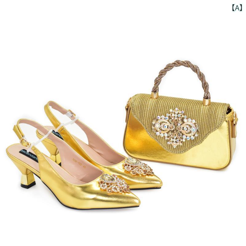 サンダル レディース 結婚式 パーティー パンプス ハイヒール ポインテッドトゥ ラインストーン メタル..