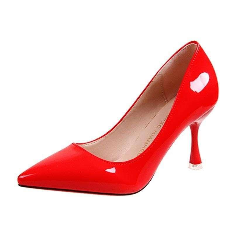 パンプス レディース ハイヒール ポインテッドトゥ ピンヒール 超繊維 結婚式 パーティー 二次会 キャ..