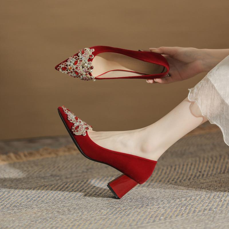 ウェディングシューズ レディース ブライダルシューズ 結婚式 パンプス ポインテッドトゥ ハイヒール ..