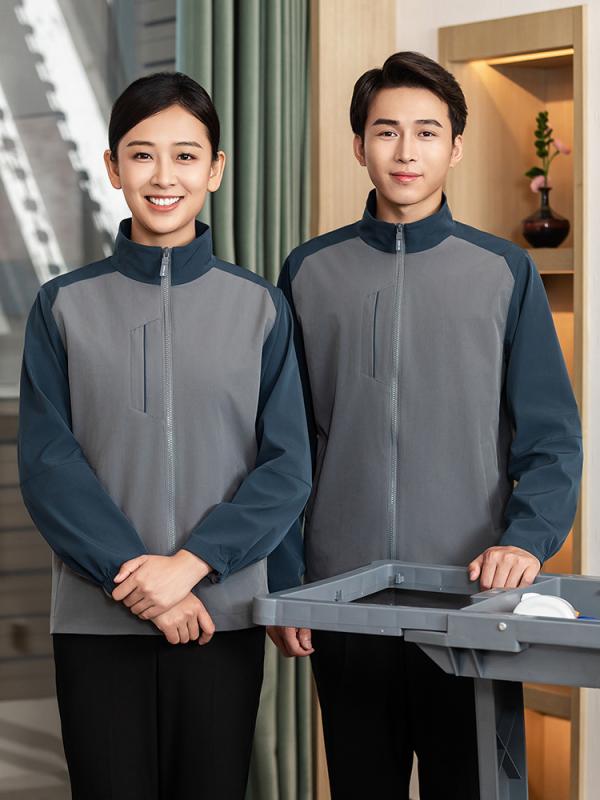 清掃服 レディース メンズ 長袖 ジャケット 家事 介護 ホームヘルパー 作業服 春秋冬 吸湿速乾