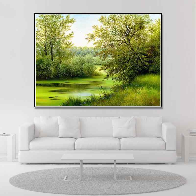 ダイヤモンドアート 春夏秋冬 風景 十字绣 壁飾り インテリア 30x40cm 40x55cm