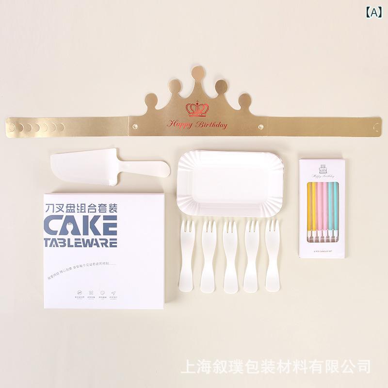 ケーキ皿 紙皿 使い捨て食器 セット ナイフ フォーク ドロップ型 クラウド プレート ボックス入り
