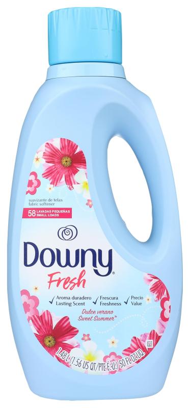 ダウニーフレッシュ スイートサマー 1480ml日本初上陸 ダウニー　非濃縮タイプが使用回数が多くなってリニューアルして登場。ハイビスカスやプルメリアなどの南国の花々にフルーティーな香りをプラス。 お洗濯が楽しくなります。