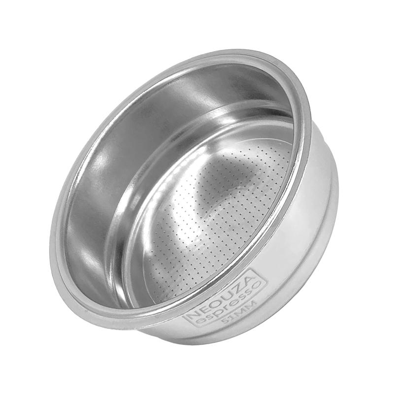 NEOUZA 51mm 304ステンレス製底なしポルタフィルターバスケット 1カップ用 デロンギ・ブ ...