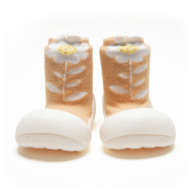 Attipas アティパス Flower Peach ピーチ ソックスシューズ ベビーシューズ ファーストシューズ 裸足 赤ちゃん 洗濯OK