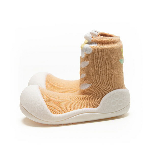 Attipas アティパス Flower Peach ピーチ ソックスシューズ ベビーシューズ ファーストシューズ 裸足 赤ちゃん 洗濯OK