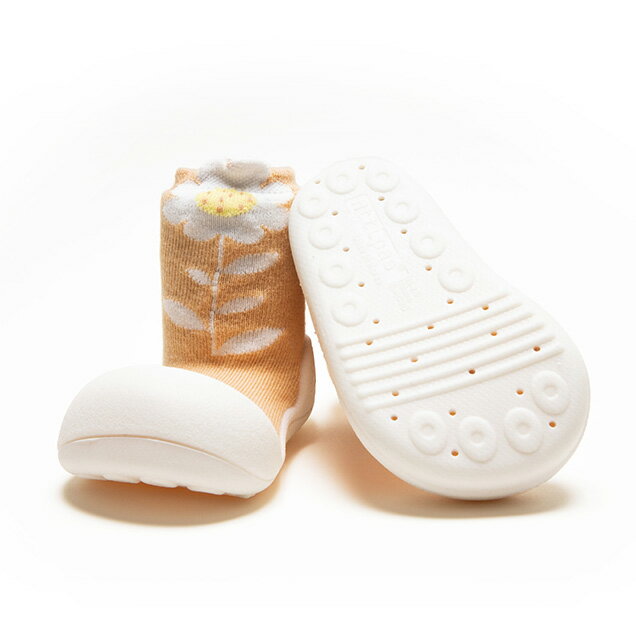 Attipas アティパス Flower Peach ピーチ ソックスシューズ ベビーシューズ ファーストシューズ 裸足 赤ちゃん 洗濯OK