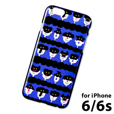 iPhone6 6s 対応 スマホケース カバー アイフォンケース AIUEO クリアケース (IPT-05) : animal mask BL×BK