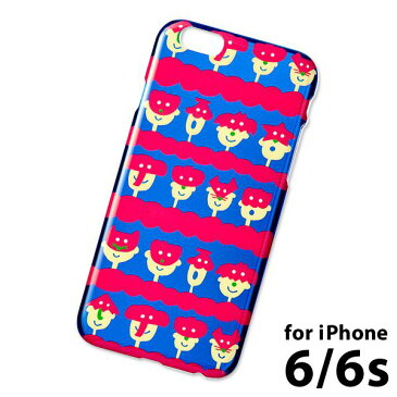 iPhone6 6s 対応 スマホケース カバー アイフォンケース AIUEO クリアケース (IPT-06) : animal mask BL×RD