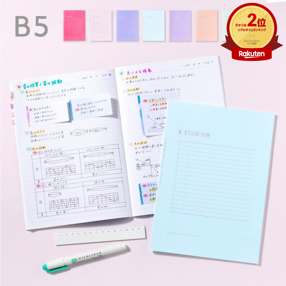 【1/1限定★ポイント13倍以上】&STUDIUM SUMMARY NOTE BOOK【B5】 勉強 計画 受験 韓国 ステーショナリー ノート B5 かわいい おしゃれ STUDY PLANNER(gsb5)