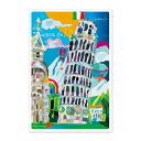 PAS-POL 世界遺産アートポストカード ピサのドゥオモ広場 イタリア 世界遺産を絵にしながら旅するアーティストのポストカード (tpca-19)