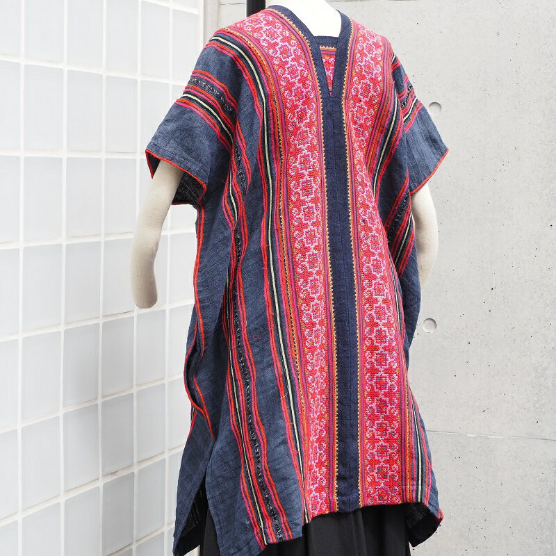 モン族刺繍貫頭衣チュニック【送料無料】【モン族】【民族】【刺繍】【古布】【ヘンプ】【レディース】【エスニック】【アジアン】【ギフト】【ラッピング無料】【krabi】
