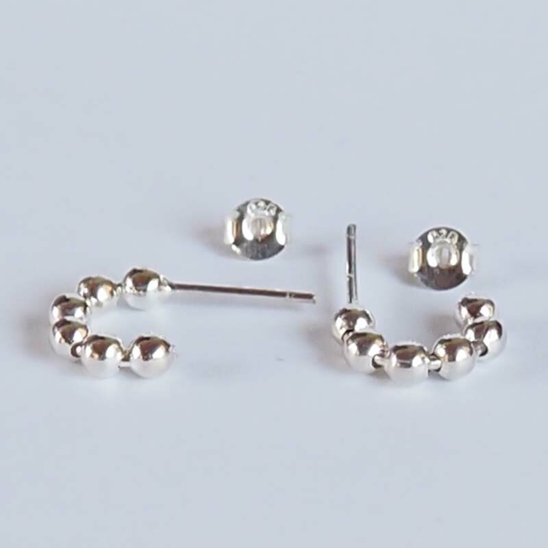 シルバースタッドピアス 54-TRH101×1ペア【送料無料】【シルバー925】【シンプル】【ピアス】【小ぶり】【G型】【スタッドピアス】【krabi】【クラビ】