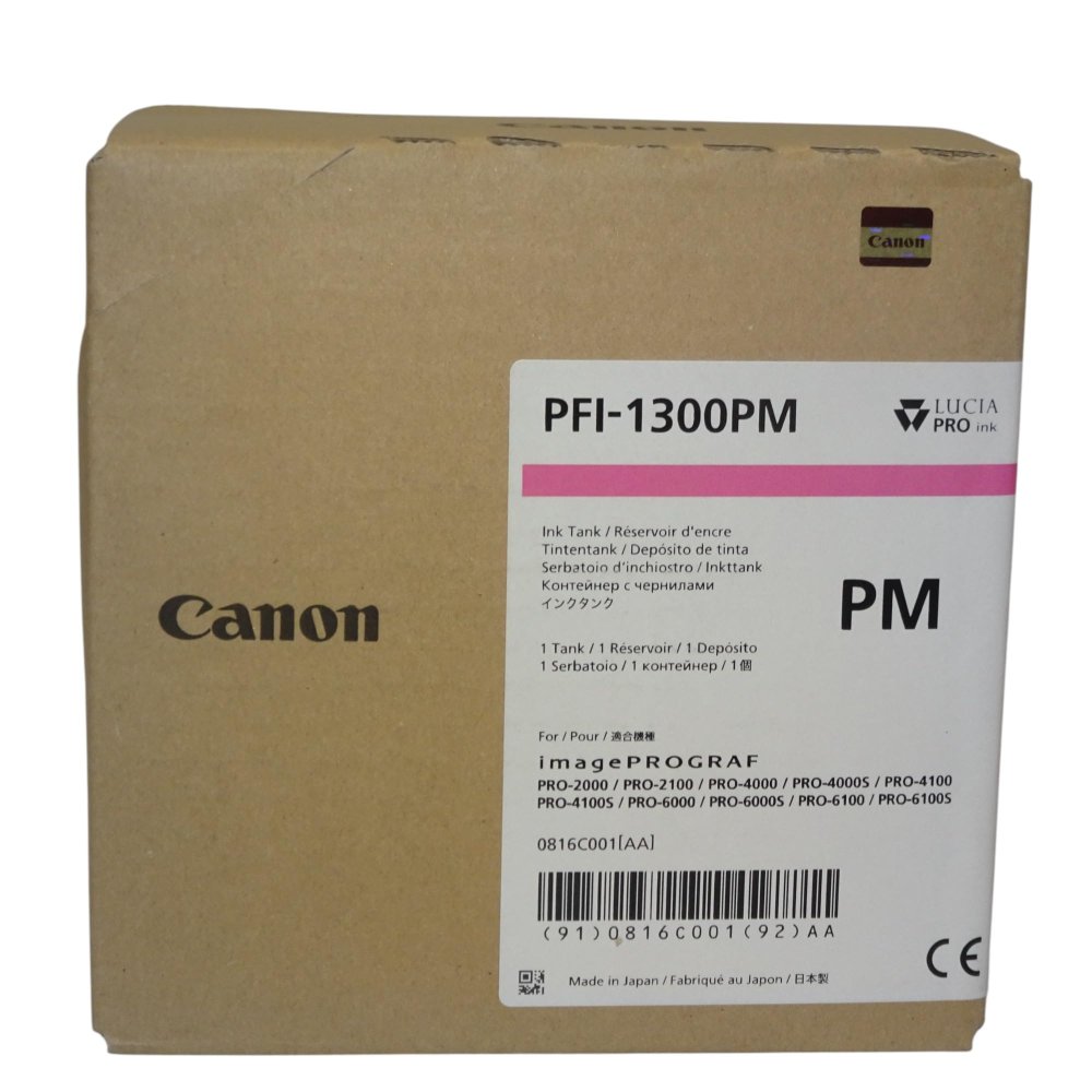 【訳あり 新品 純正】canon キヤノン 大判プリンタ インクタンク PFI-1300PM フォトマゼンダ 330ml