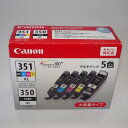 【訳あり新品】純正 CANON キヤノン BCI-351XL+350XL/5MP インクカートリッジ BCI-351XL (BK/C/M/Y) + 350XL ...