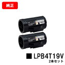 EPSON(エプソン) 環境推進トナー LPB4T19Vお買い得2本セット【純正品】【翌営業日出荷】【送料無料】【LP-S340D/LP-S340DN】【ポイン...