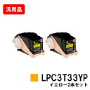 EPSON エプソン ETカートリッジ LPC3T33YPイエロー(Mサイズ) お買い得2本セット 汎用品 ノーブランド品 【即日出荷】【送料無料】【LP-S7...
