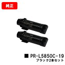 NEC トナーカートリッジ PR-L5850C-19 ブラックお買い得2本セット【純正品】【翌営業日出荷】【送料無料】【MultiWriter 5850C/MultiWriter 400F】【SALE】